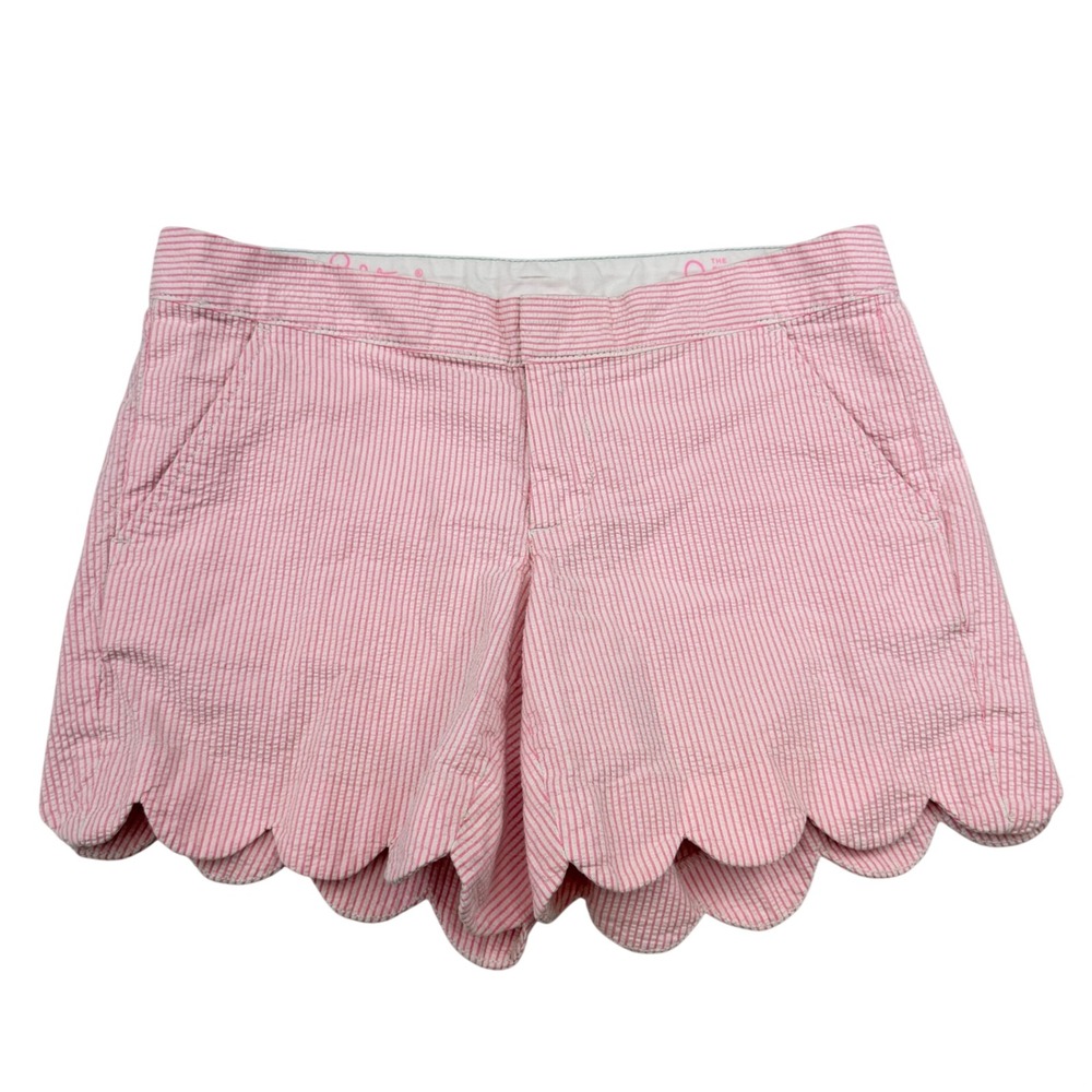 Lilly Pulitzer Womens Size 0 Pink Stripe Seersucker The Buttercup Shorts